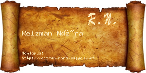 Reizman Nóra névjegykártya